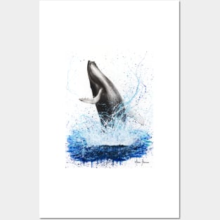 Ocean Wave Whale Posters and Art